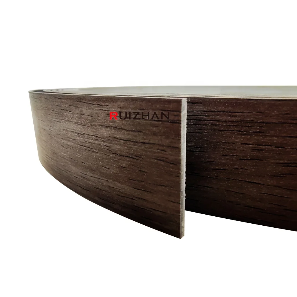 0.6mm-2mm woodgrain pvc/abs/acrylic furniture accessories edge banding tape factory customized