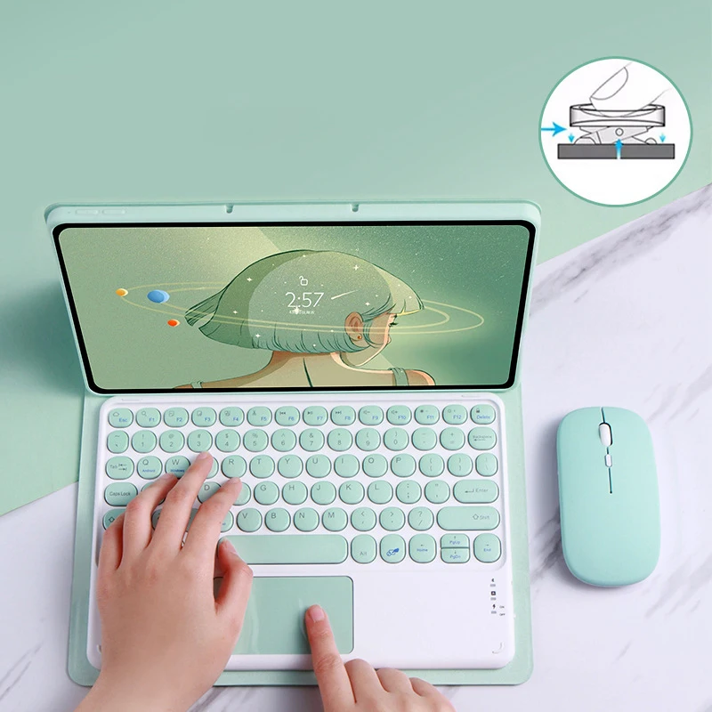 Чехол для планшета с клавиатурой Xiaomi Pad 5 Pro 11 2021 Mipad чехол Mi Беспроводная клавиатура русская Корейская