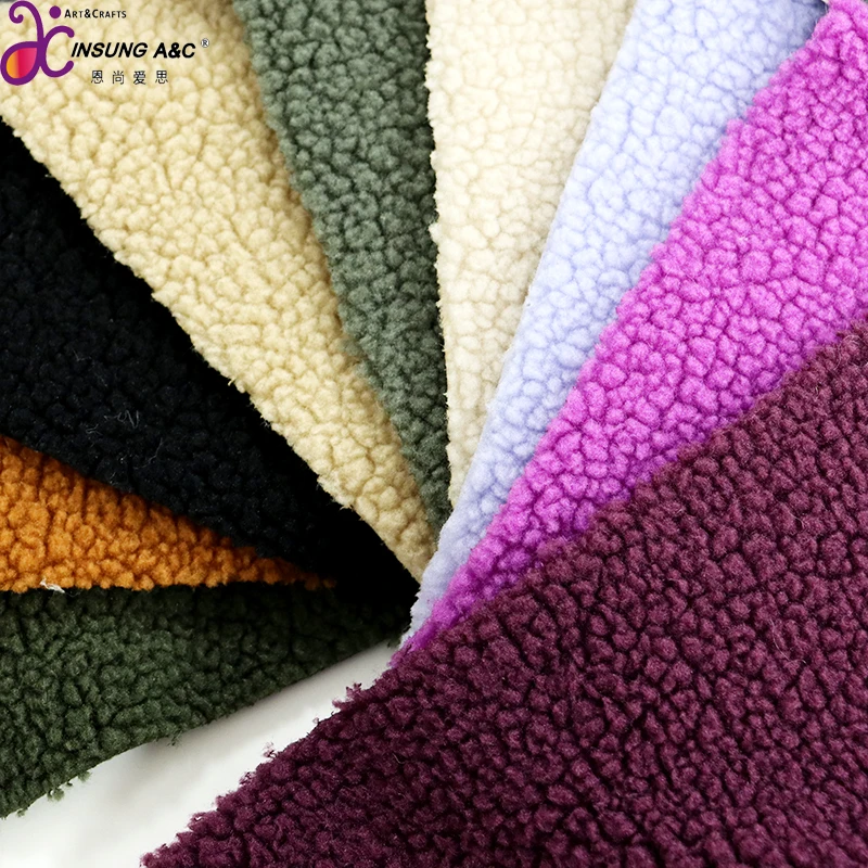 Fashional Design Sherpa Fleece Fabric Bonded Polar Fleece Super Soft Velboa Milti Color Composite Plush Fabric