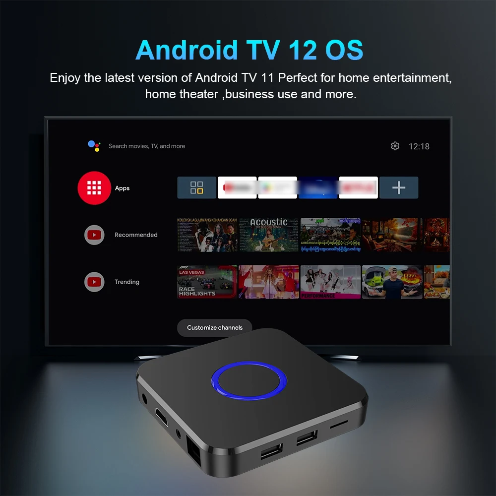 Topleo 4k tv box android onn 8k android tv certificado 2024 h618 smart android 12 tv box