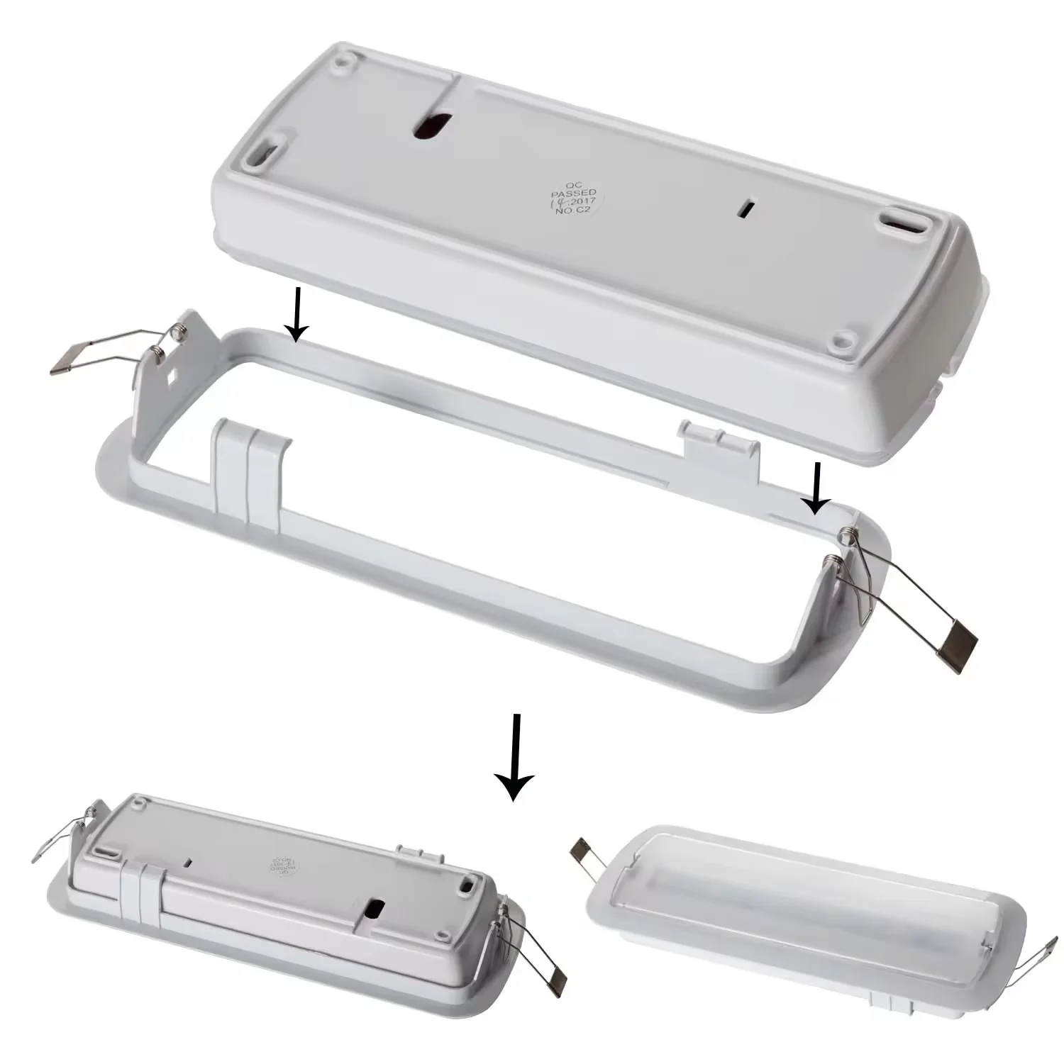 Fire Safety Ip20 LED Bulkhead Emergency Light