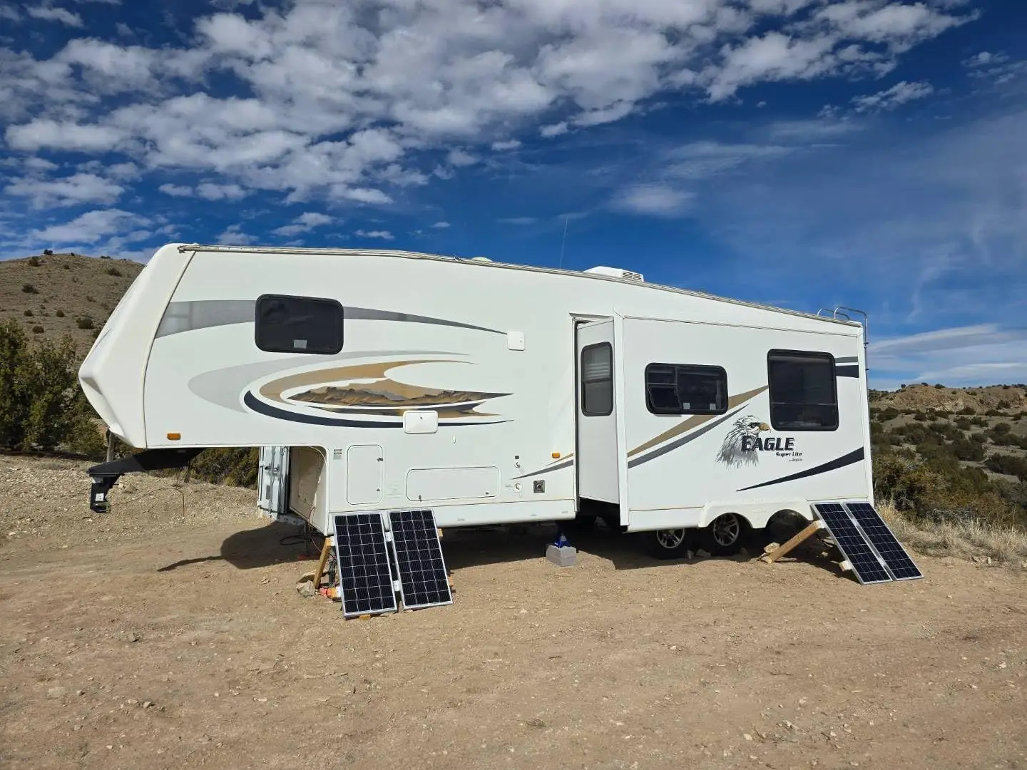 240 Watt 12/24V Solar Panel Kit for RV Boat Home 12/24V Solar Charge Controller + 16ft &10ft Solar Cable + -Brackets