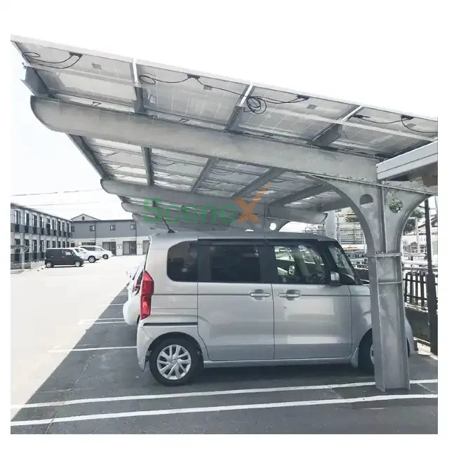 Super Stable Steel solar PV mounting Structure  Car Parking Carport Frame Car Parking Shed for solar EV port charging station