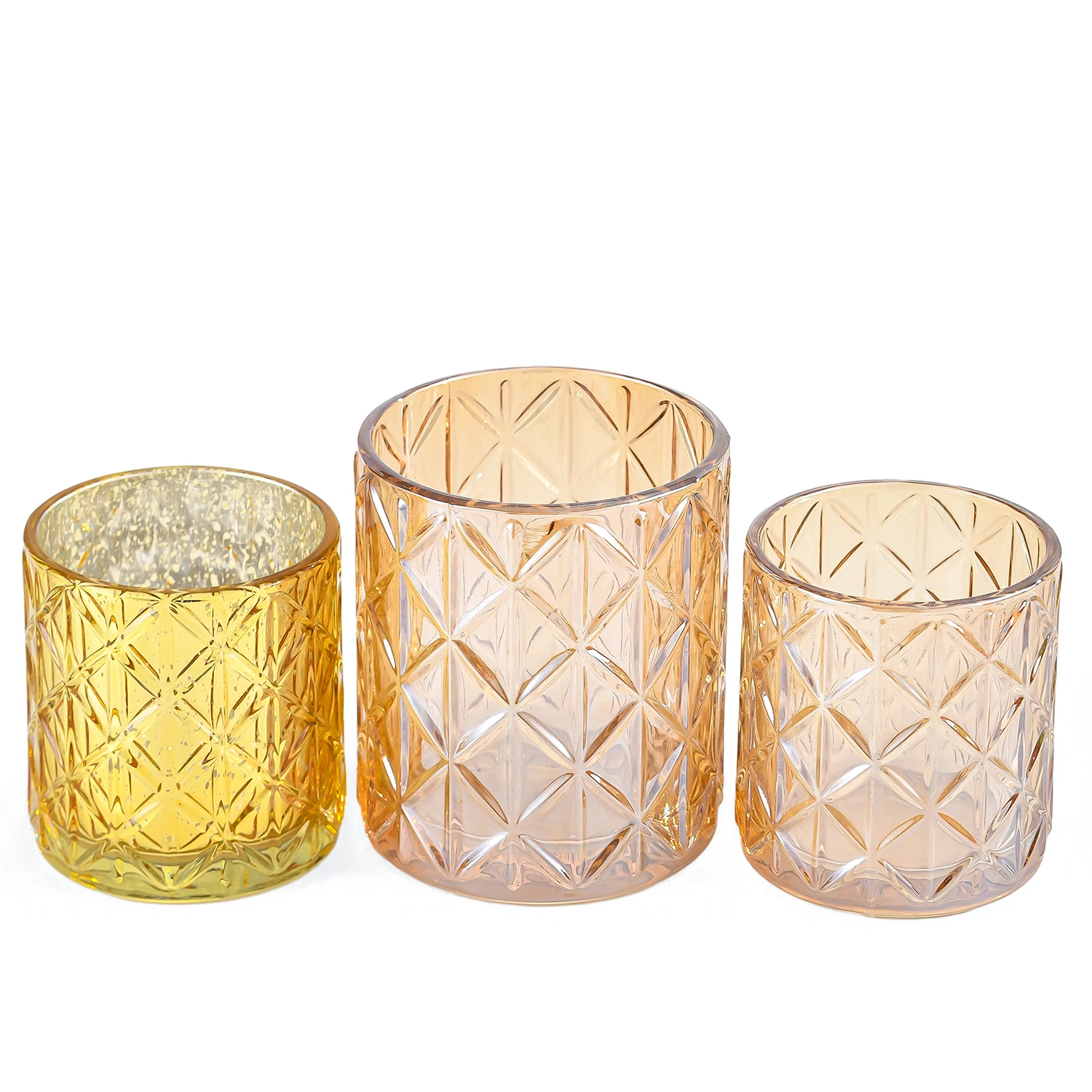 Customizable Candle Jars Luxury Empty Container Straight Sided Clear Glass Candle Jar
