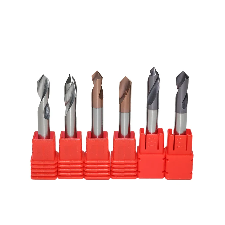 Factory Price CNC Drill Tungsten Alloy Steel Metal HRC55 Solid Carbide Chamfer Drill Bit