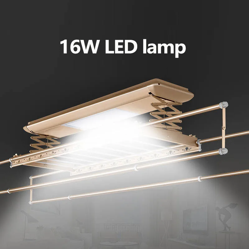 Домашняя электрическая складная Автоматическая потолочная полка для мойки одежды