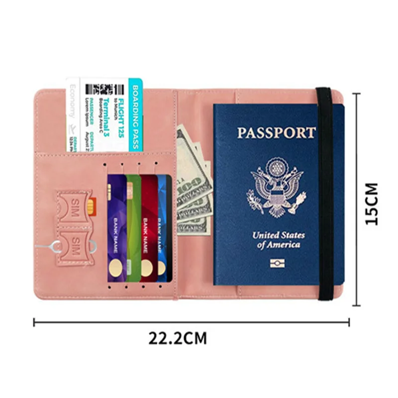 2022 ECO New Passport Holder Card Slots Cute Passport cover Waterproof Rfid Blocking Travel Wallet