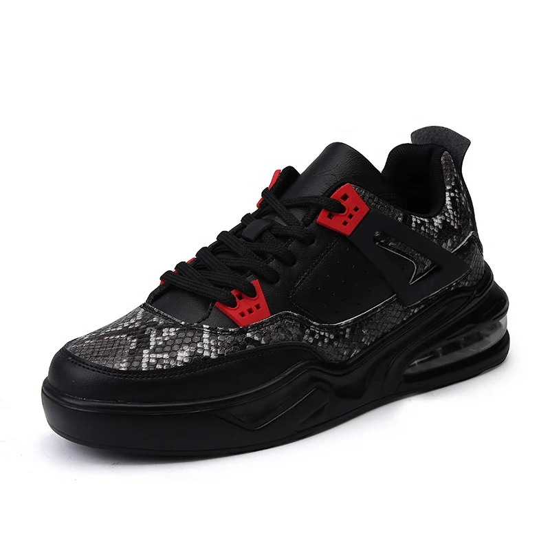 
Sneaker Men Fashion Chunky Sport Wholesale China Street Club Air Snakeskin PU Basketball Shoes 