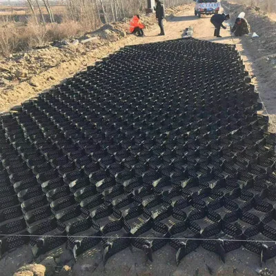 Textured perforated HDPE plastic geocell manufacturer price gravel grid geo cell for road construction
