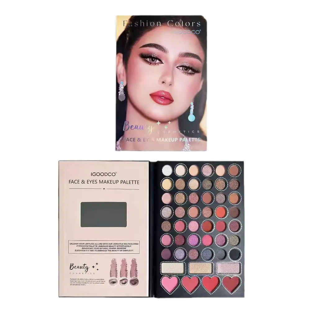 Igooco 49 color High Pigmented beauty Eyeshadow Eye Shadow Blush Palette Book Maquillage mayor Paleta De makeup cosmetics set