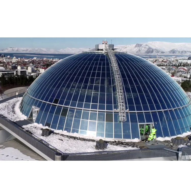Prefab Steel Structure Temper Glass Dome Metal Dome For Mosque Building Construction