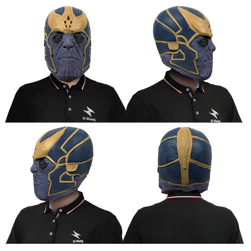 The Avengers Infinity War Cosplay Costumes Thanos Latex Mask Infinite Gauntlet Halloween Adult Masks