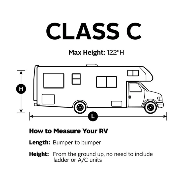 Durable Outdoor Dustproof Waterproof Class C Motorhome Travel Trailer RV Caravan Camper Cover
