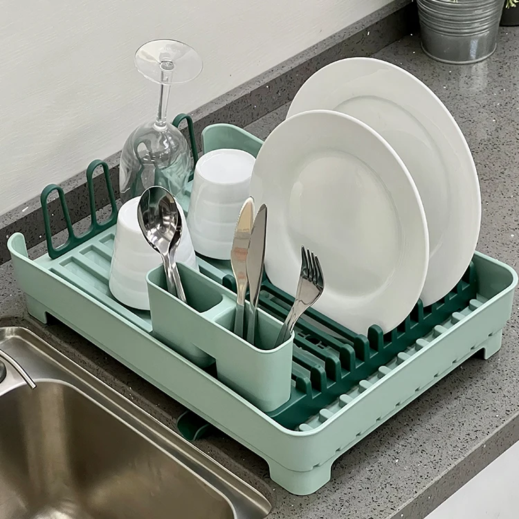 New Color Plastic Dish Drainer Hot Sell Easy Assembling Kitchen Sink Drainer Dish Drying Rack