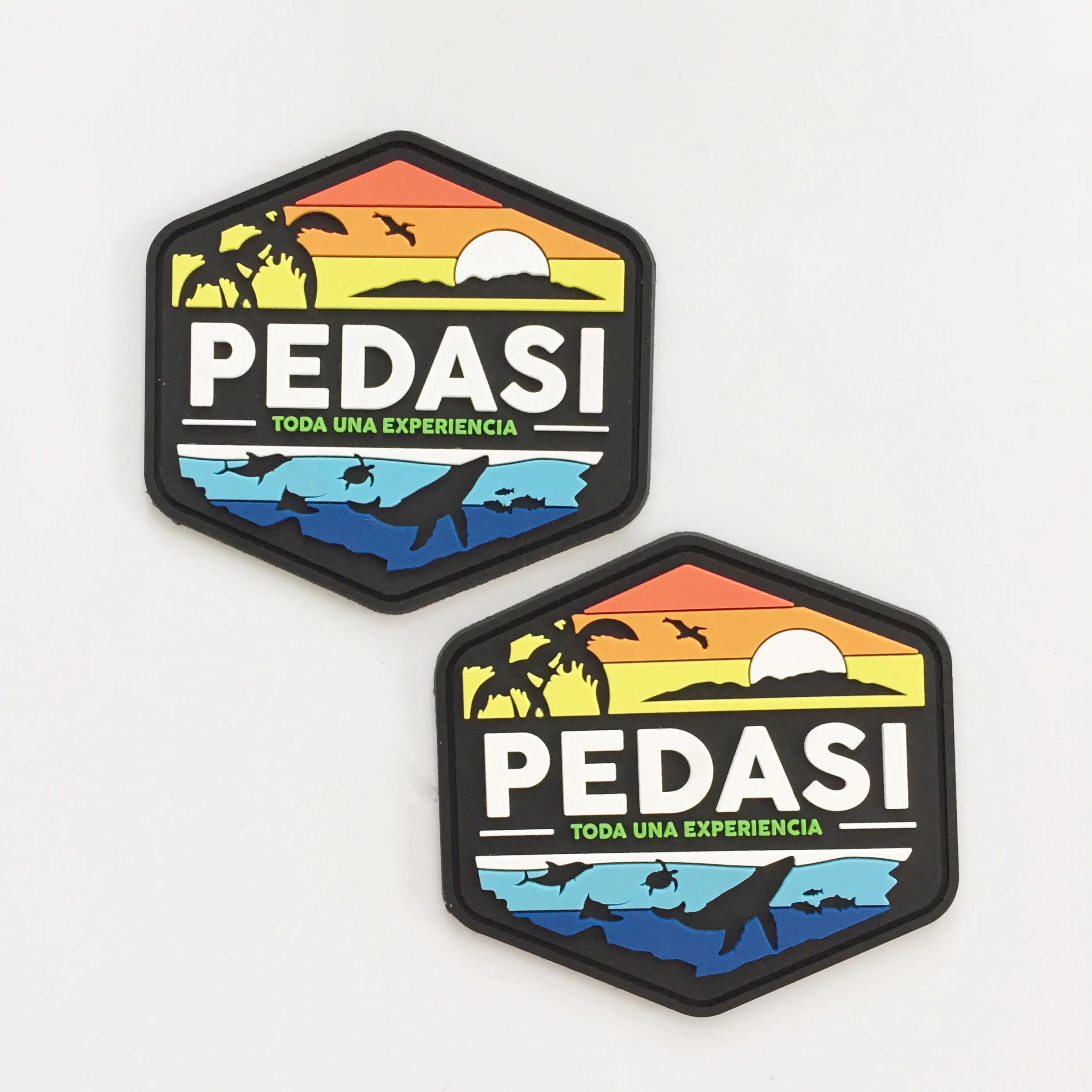 Eco-friendly New Design Customized Embossed  Silicone PVC 3D Soft Rubber  Logo Patches for Garment