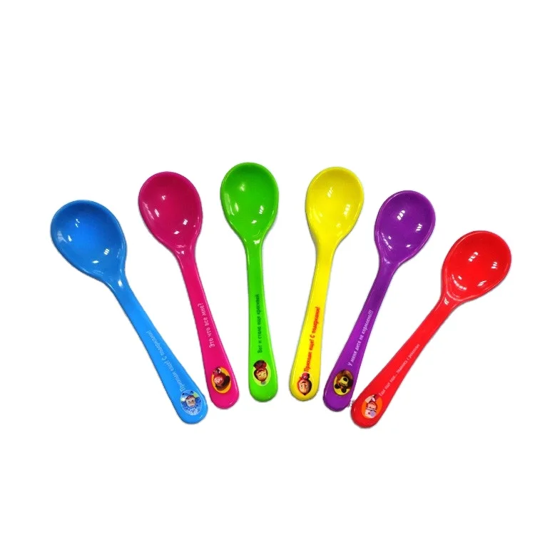 Plastic spoon colourful spoon kids spoon for food