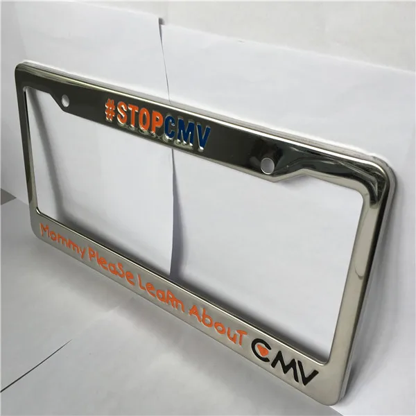 
chrome glossy custom liscence plate frame 