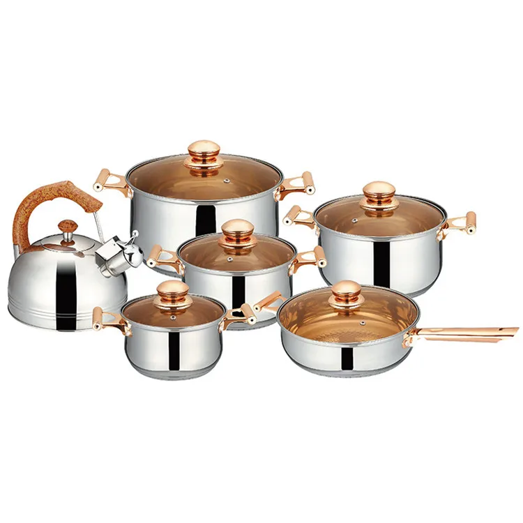 Kitchen cooking equipment stainless steel milk pot frying pan non-stick pot kettle nonstick cookware sets