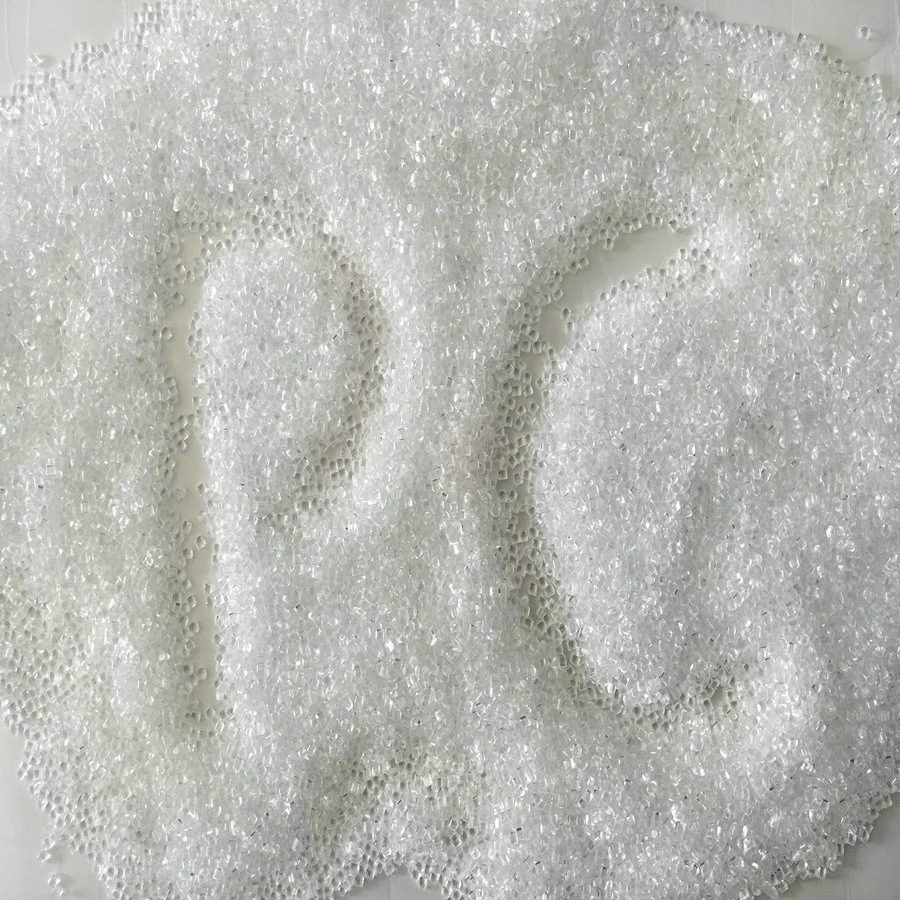 100% virgin pc Polycarbonate granules/pellets/resin Makrolon PC light transparent clear blue granules for water bottle