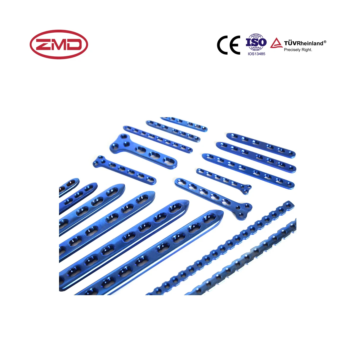 ZMD Veterinary Orthopedics Kit ALPS Titanium Locking System Distal Humerus Bone Plate Small DCP Locking Surgical Instruments