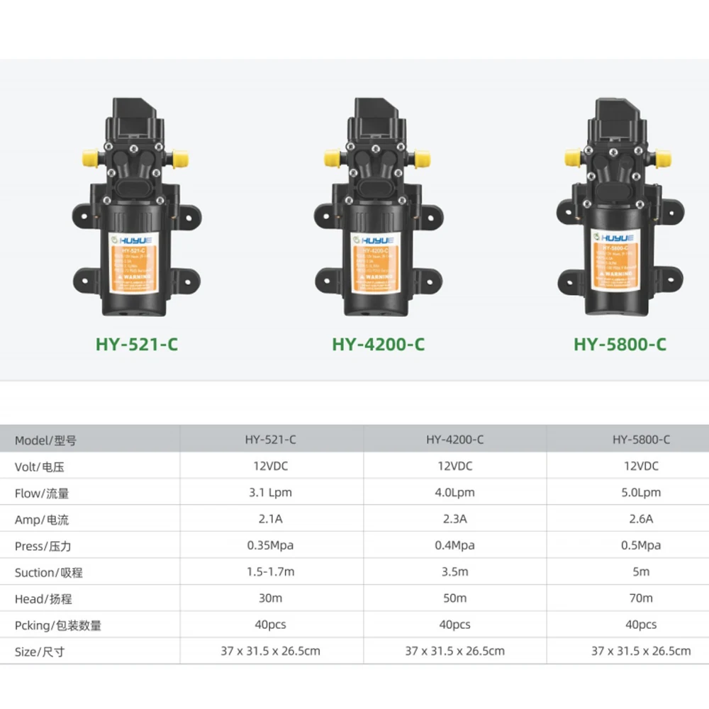 5Lpm mini 12 в сельскохозяйственный высококачественный однодиафрагменный водяной насос постоянного тока