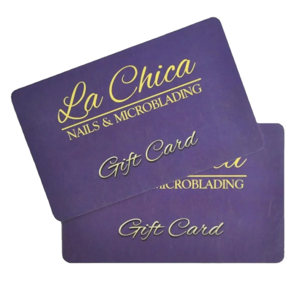 New PVC Plastic Surface Stamping  Gold Gift Card Of Magnetic Stripe