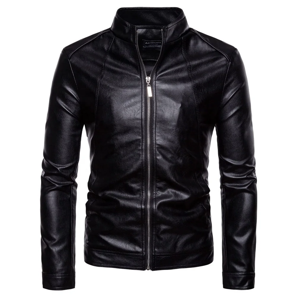 Fashion Designs Boys Classic Biker Jacket Motorcycle Pu Faux Leather For Mens Blazer Masculino Slim Fit