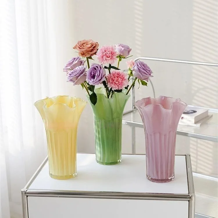 Creative cabbage vase petals vase ornaments simple living room dining table model room flower arrangement flower glass