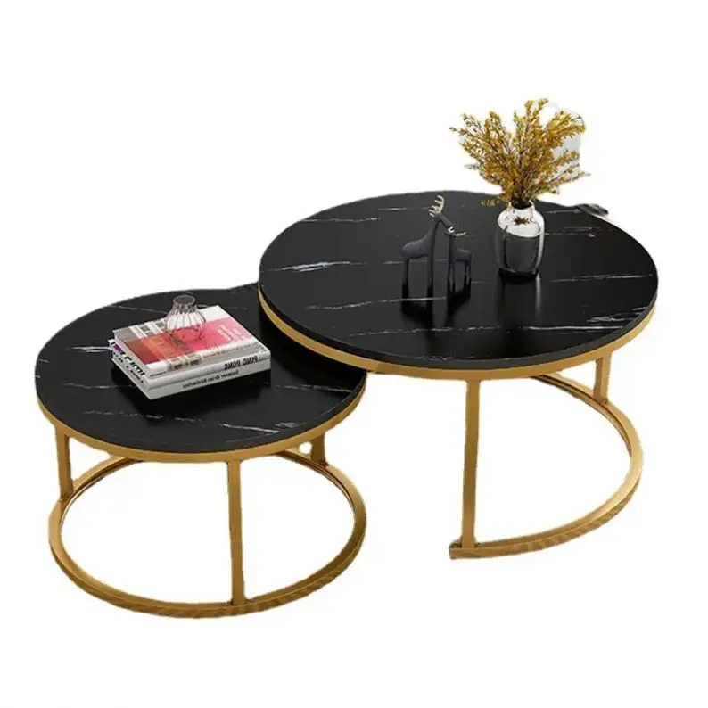 Smart Multifunctional Italian Marble Coffee Table Solid Wood Gilt Table Living Room Furniture Luxury Coffee Tables