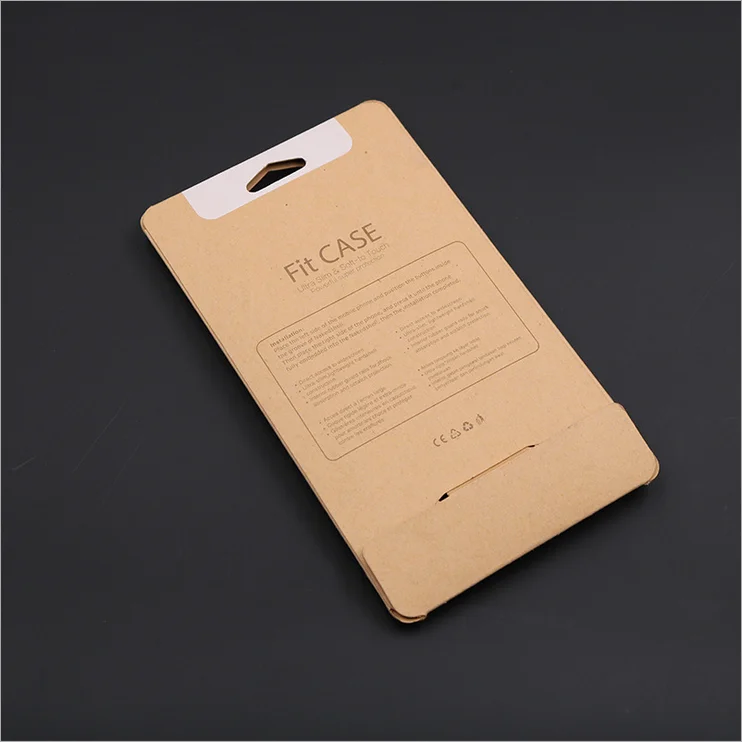 
Retail Recycled Material Kraft Paper Mobile Cell Phone Case Packaging Box 