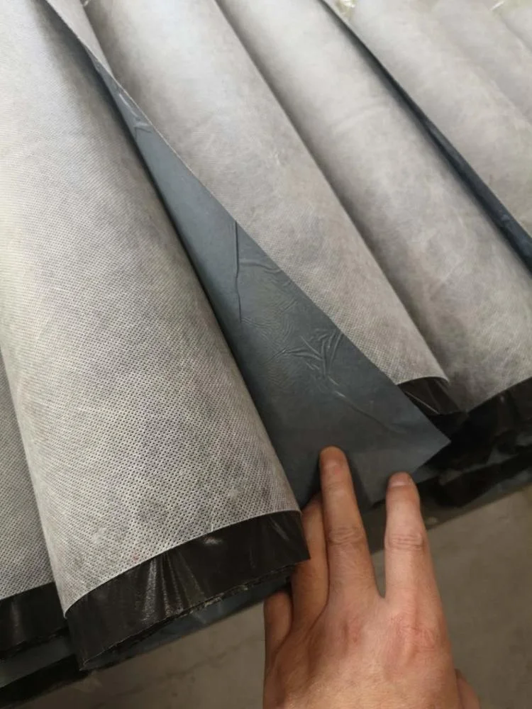 high weather resistance 1.2mm hot melt self adhesive waterproof membrane for swimming pool,tunnel, roofing