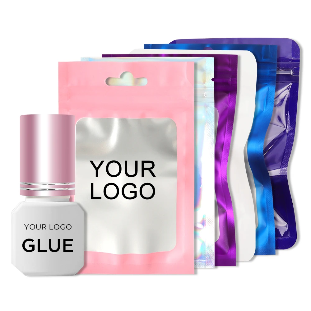 PMMA free 0.1s fast dry 5ml eyelash glue black waterproof long lasting eye lash glue custom logo