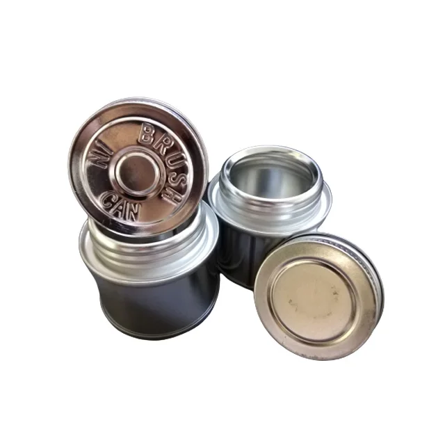 Custom 2OZ 4OZ 8OZ 16OZ 32OZ Brush Tin Can with Brush for PVC Glue Adhesive Metal Tins