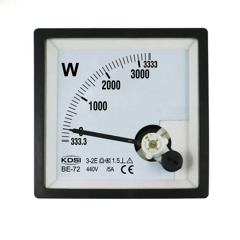 Высококачественный аналоговый панельный измеритель BE-72 3P3W-333,3-3333W 440V 5A