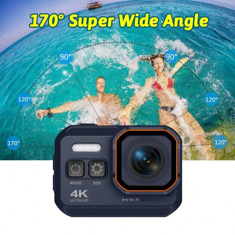 Factory offer Action Camera 4K HD With Remote Control Screen Waterproof Sport Camera drive recorder 4K Sports Camera