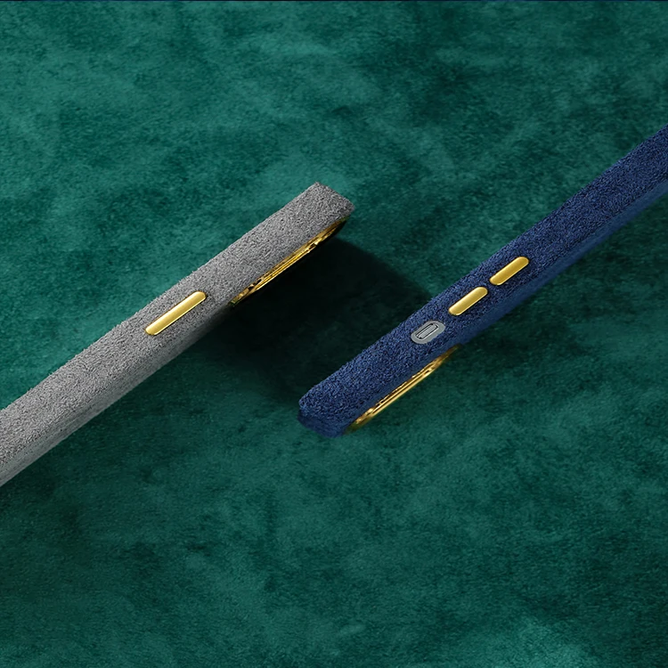 Luxury Soft Fur Leather Plush Fur Phone Accessories Tpu Cases Mobile Cover For Iphone 13 12 11 Pro 6 7 8 Plus X Xs Max