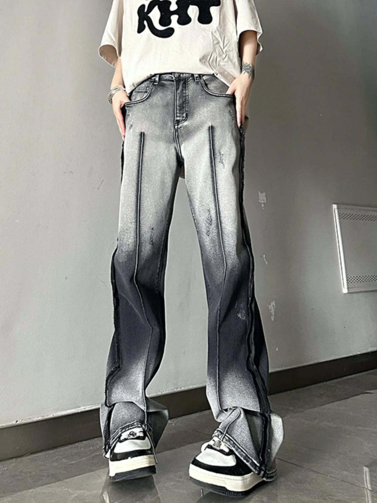 streetwear denim jeans manufacturers hip hop y2k clothing carpenter pants wax baggy designer tie dye brand jeans men