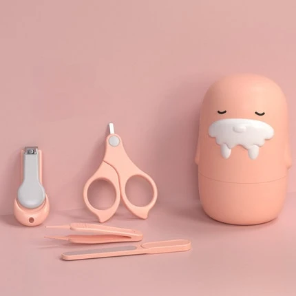 Manufacturer Nail Grooming Tool Baby Nail Clipper Manicure Kit 4pcs Baby Nail Care Set For New Born Toddler Kids