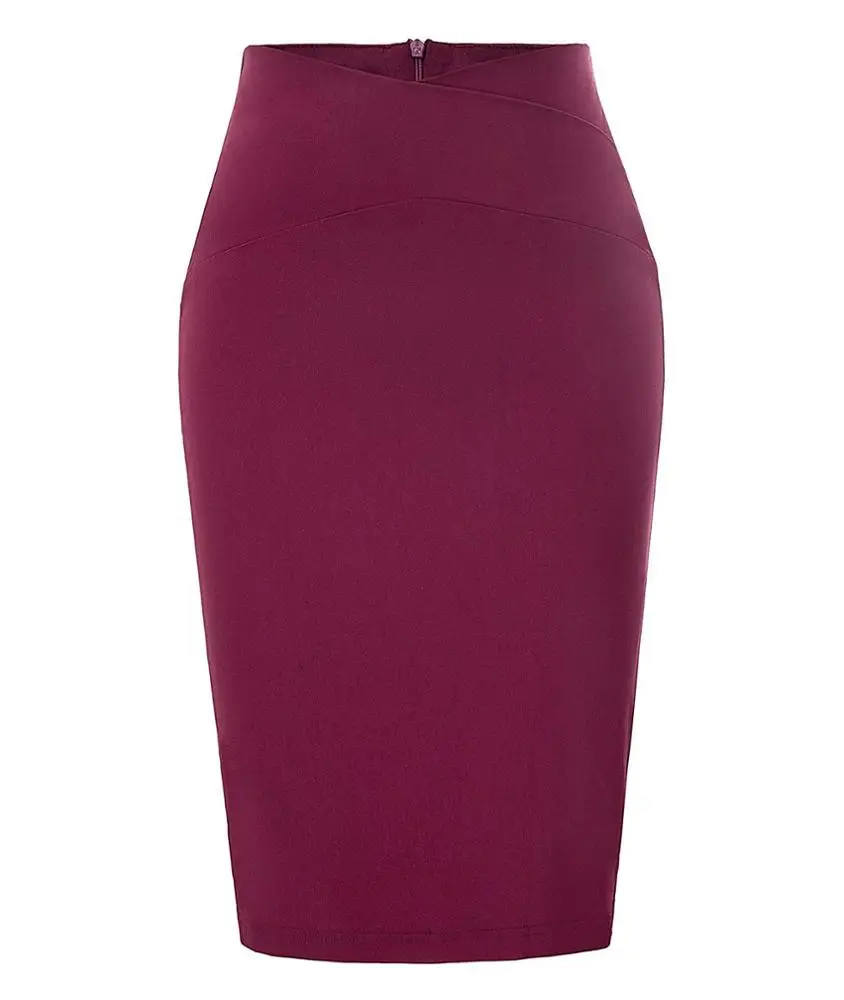 Wholesale Girls Wear to Work Stretch Business Office Pencil  And Empire Waist Bodycon Stretch Skirts Skirts