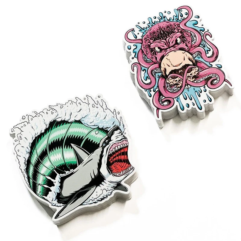 Custom Cute Cartoon Animals Sticker for Kids Labels Round Vinyl Paper School Teacher Supplies Child Reward Sticker Printing