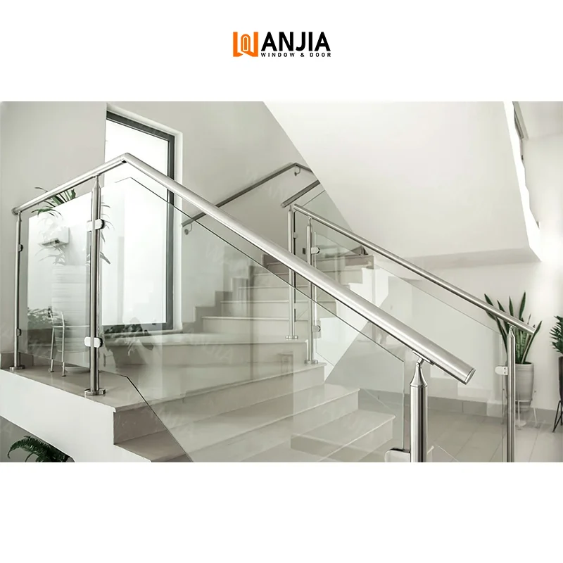 Стеклянные перила из нержавеющей стали