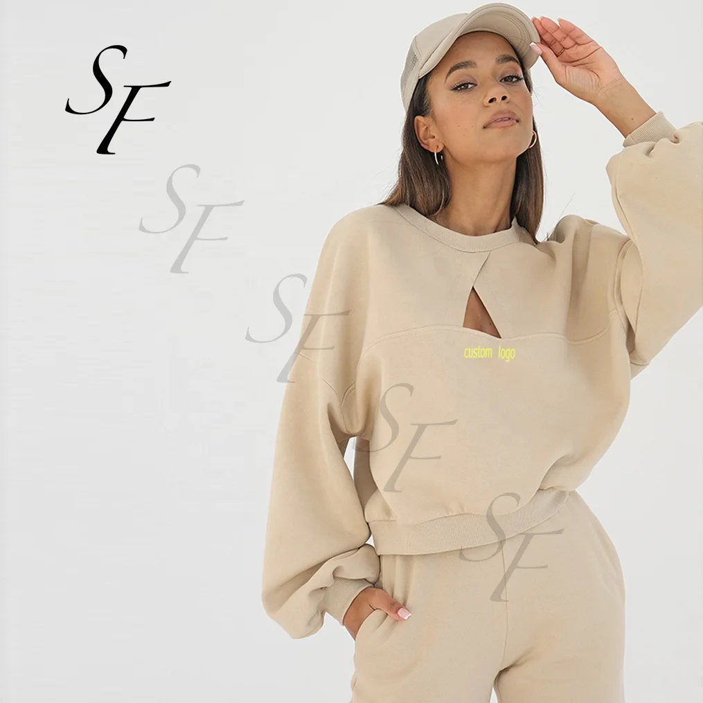 Star Fashion custom wholesale custom logo sweatsuit set women fitness set 2 piece tracksuit women 2022
