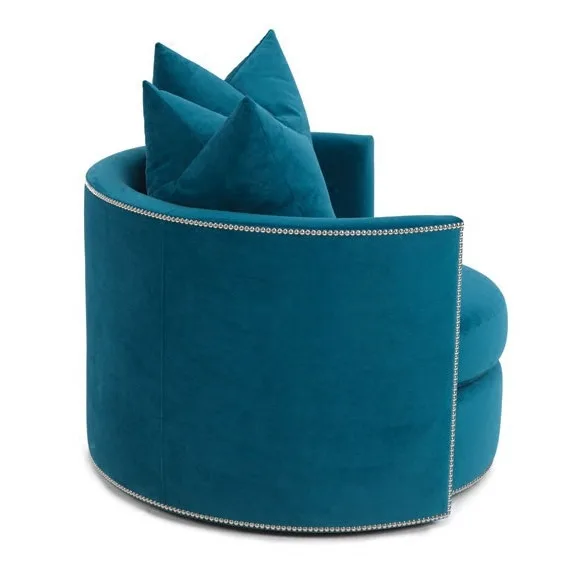 2024 hot sale leisure living room furniture sofa single solid wood velvet family hotel leisure chair living room bedroom