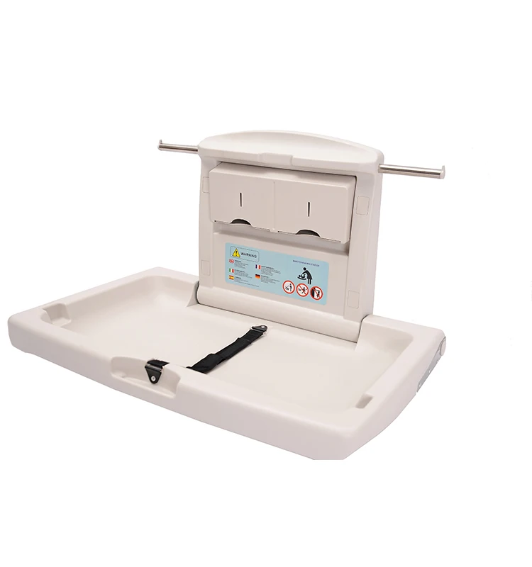 China Folding Portable Wall Mounted Baby Diaper Changing Station Table For Public Toilet