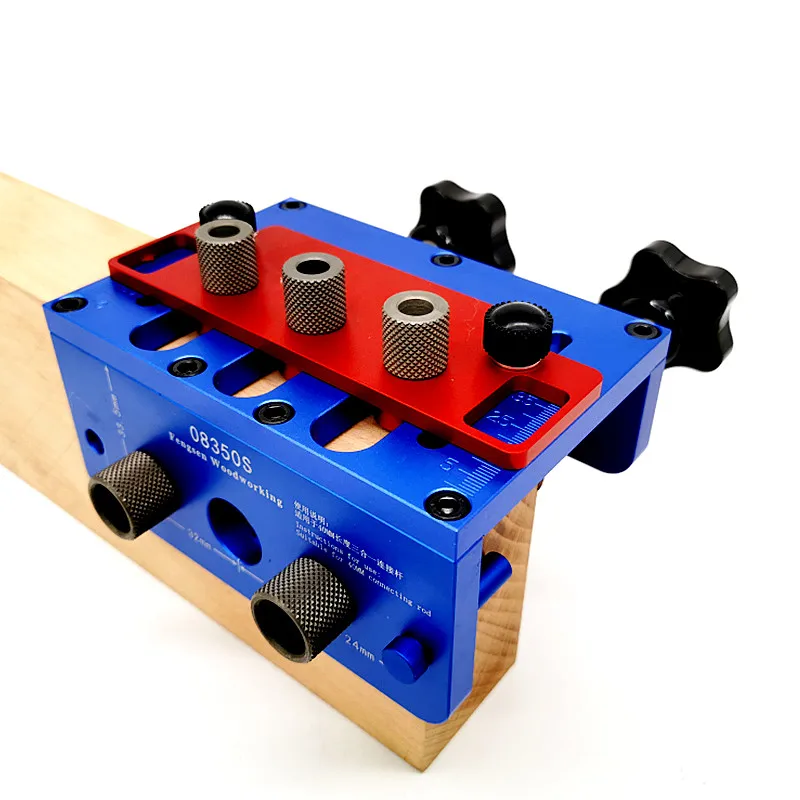 3 In 1 Dowelling Jig Joinery System Kit Woodworking Drilling Locator Hole Puncher Set Metric Dowel Fixture Wood Splicing Tools