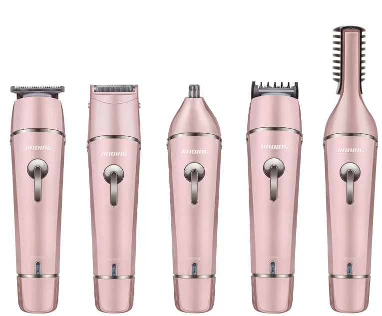 JD9911 5 in 1 Eyebrow Trimmer Set with Hair Clipper, Nose Trimmer and Body Shaver