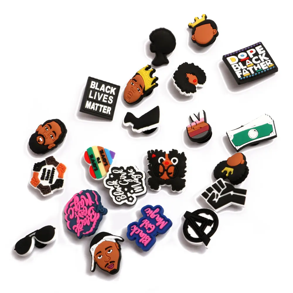 Trendy 2017 Lace Pvc Charms Custom Men Shoes Accessories Wholesale Shoe Decorations Croc Charm