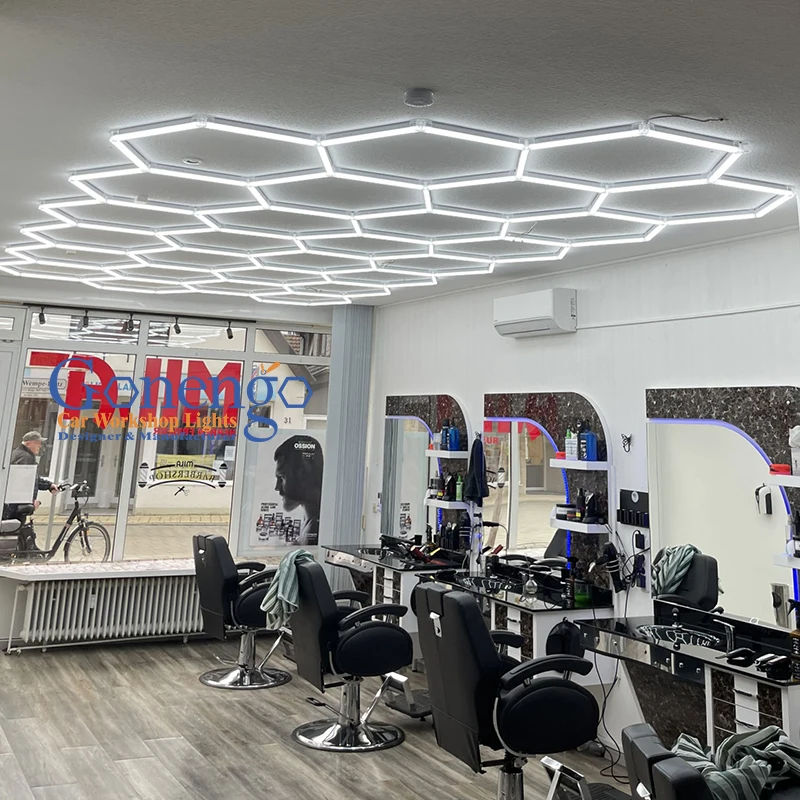 Manufacturers Selling Led Hexagon Dimmable Neon Car Beauty Hair Salon Auto Showroom Light