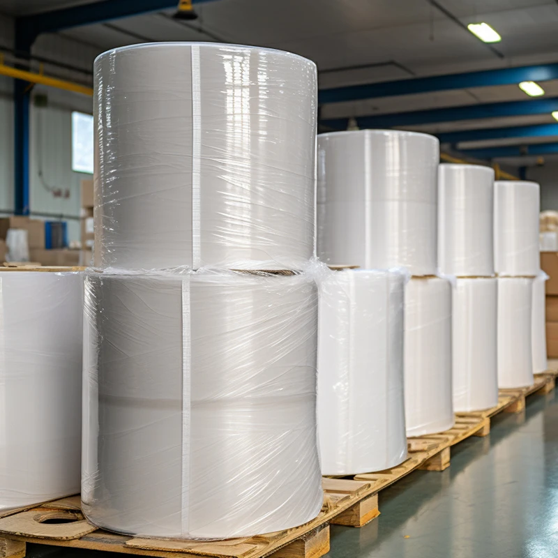 Mold label material manufacturer White Label Synthetic PP BOPP PET Inkjet Matt Silver Self Adhesive Jumbo Roll