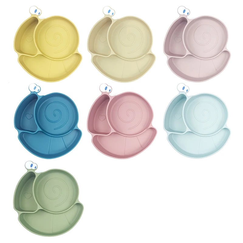 BPA Free Kids Dinging Plato Toddler Food Dinner Suction Plate Stick on Table Strong Suction Bottom Dish